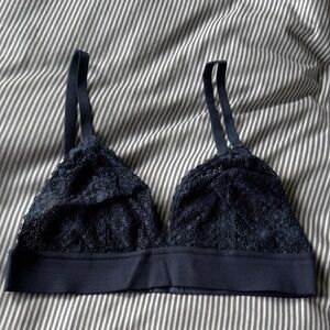 Lively Crochet Lace Bralette Navy Blue M